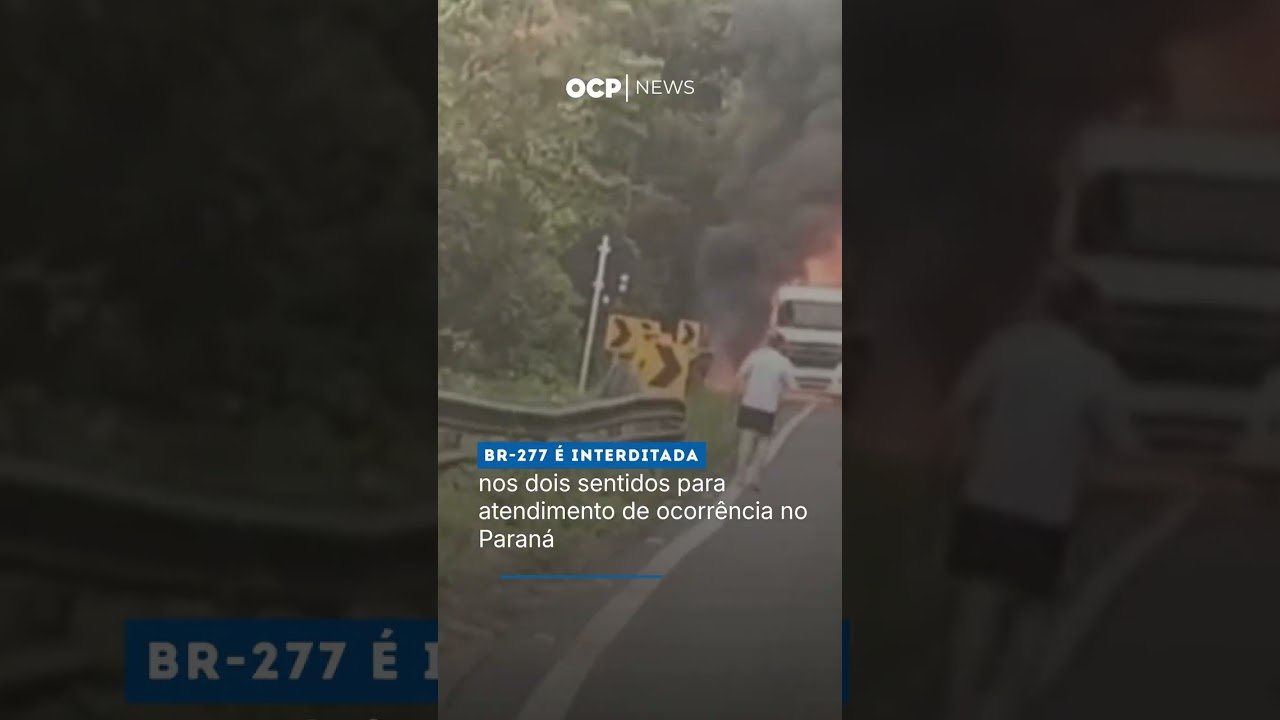 BR-277 é interditada nos dois sentidos para atendimento de ocorrência no Paraná