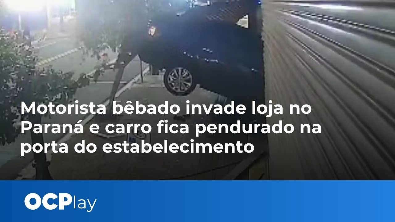 Motorista bêbado invade loja no Paraná e carro