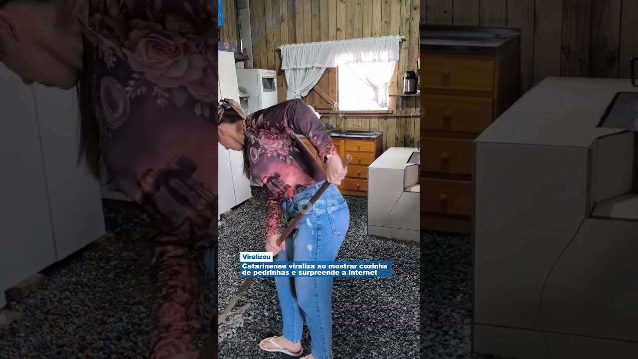 Catarinense viraliza ao mostrar cozinha de pedrinhas e surpreende a internet