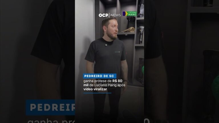 Pedreiro de SC ganha prótese de R$ 80 mil de Luciano Hang após vídeo viralizar