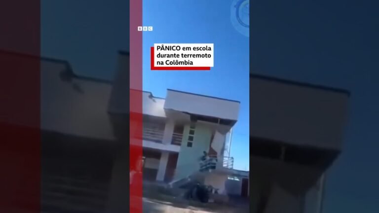 PÂNICO em escola durante terremoto na Colômbia