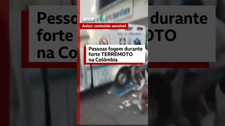 Pessoas fogem durante forte TERREMOTO na Colômbia