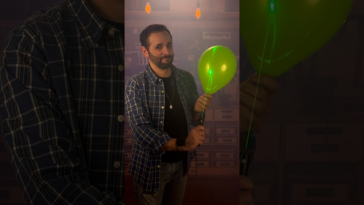 Por que o LASER VERDE não estoura o BALÃO VERDE?