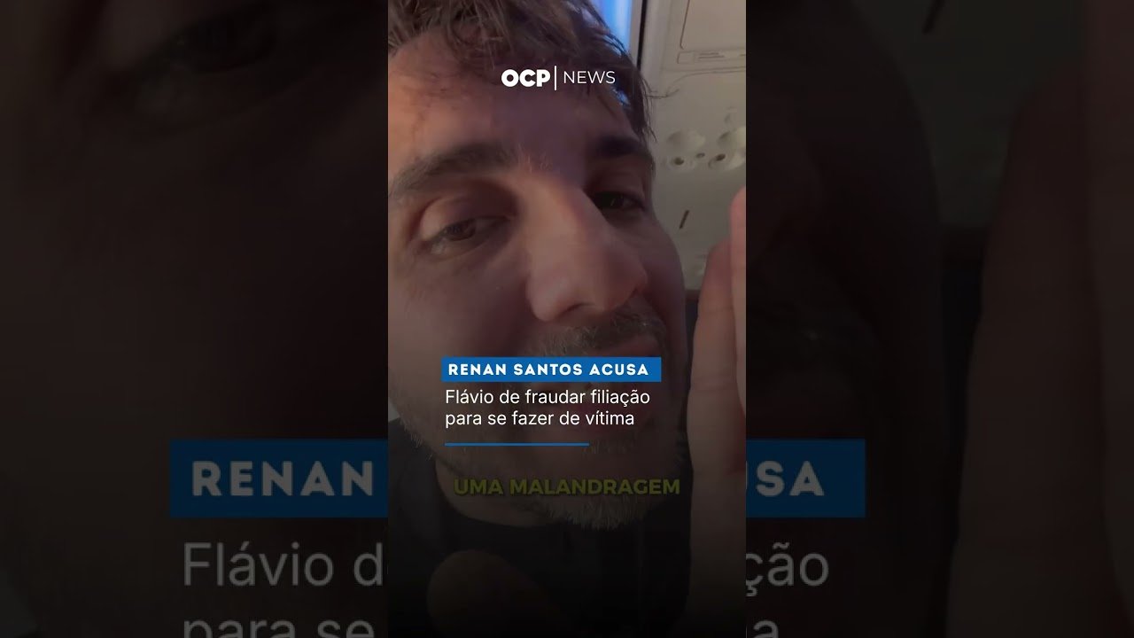 Renan Santos acusa Flávio de fraudar filiação para se fazer de vítima
