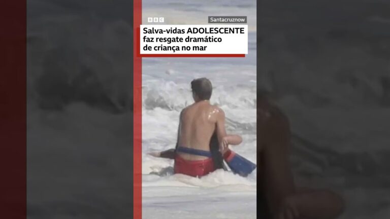 Salva-vidas adolescente resgata criança no mar da California