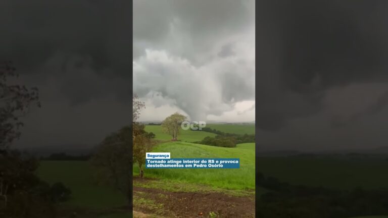 Tornado atinge interior do RS e provoca destelhamentos em Pedro Osório