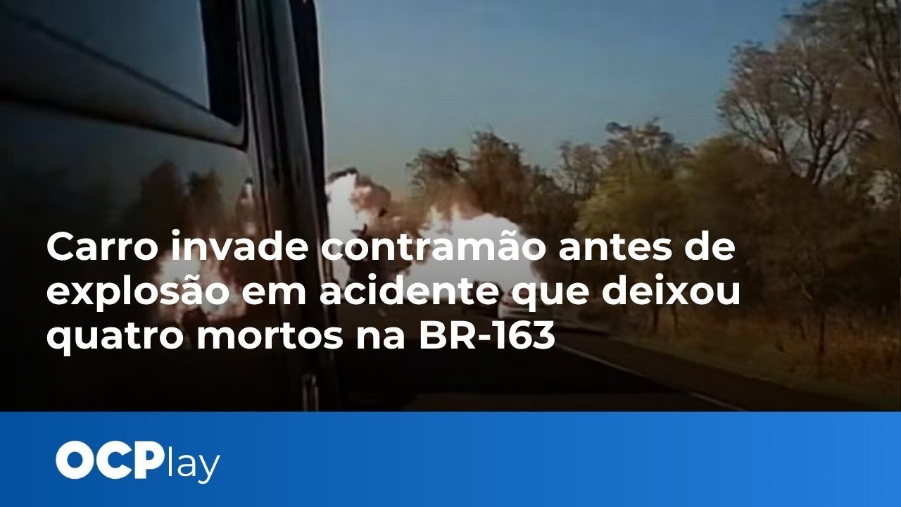 Carro invade contramão antes de explosão emacidente que deixou quatro mortos na BR-163