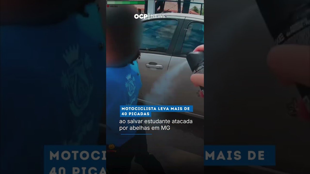 Motociclista leva mais de 40 picadas ao salvar estudante atacada por abelhas em MG