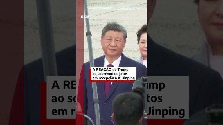 A reação de Trump ao sobrevoo de jatos em recepção a Xi Jinping