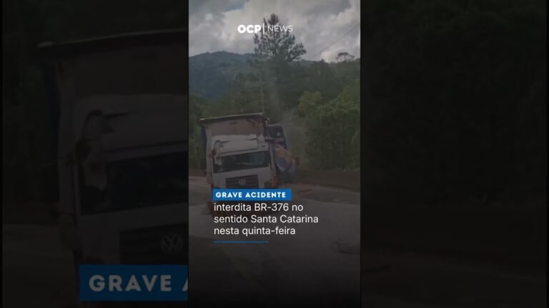Grave acidente interdita BR-376 no sentido Santa Catarina nesta quinta-feira