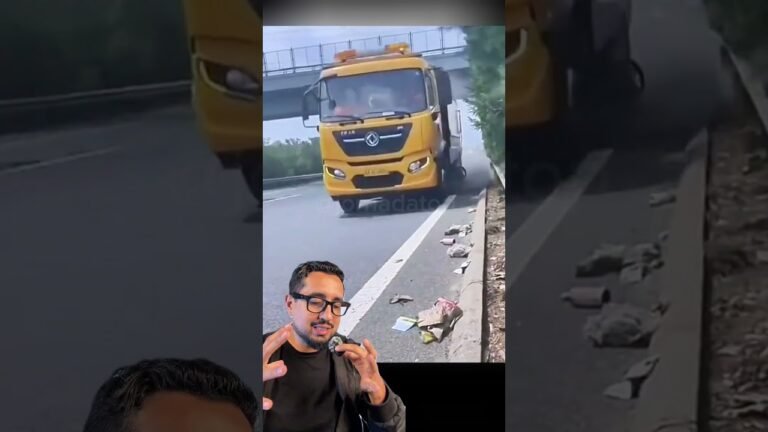 Caminhão aspirador que aspira sujeira das ruas 80 km/h