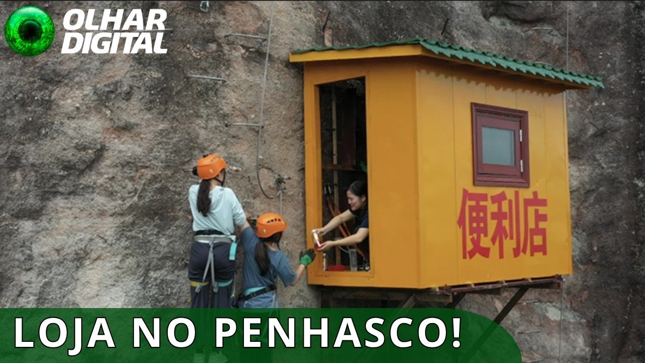 Conheça a curiosa loja que fica a 120 metros de altura na China