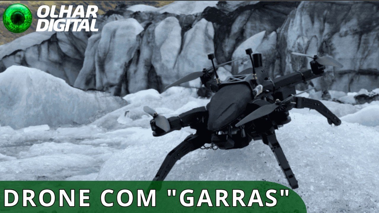 Esse drone consegue pousar e se prender em icebergs e geleiras