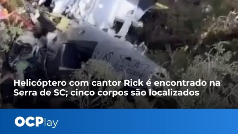 Helicóptero com cantor Rick é encontrado na Serra de SC; cinco corpos são localizados