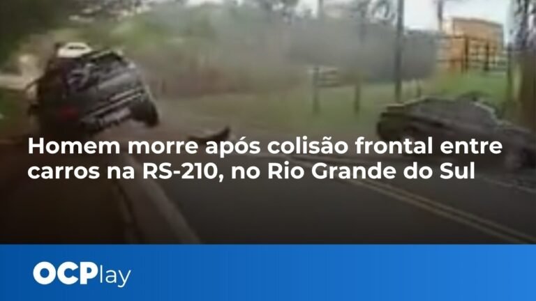 Homem morre após colisão frontal entre carros na RS-210, no Rio Grande do Sul