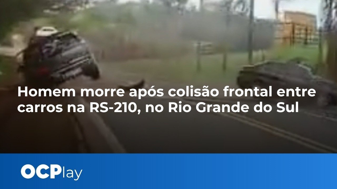 Homem morre após colisão frontal entre carros na RS-210, no Rio Grande do Sul