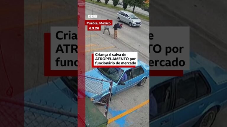 Funcionário de supermercado salva criança de atropelamento no último segundo