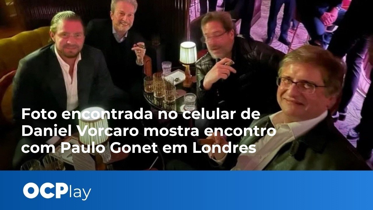Foto encontrada no celular de Daniel Vorcaro mostra encontro com Paulo Gonet em Londres
