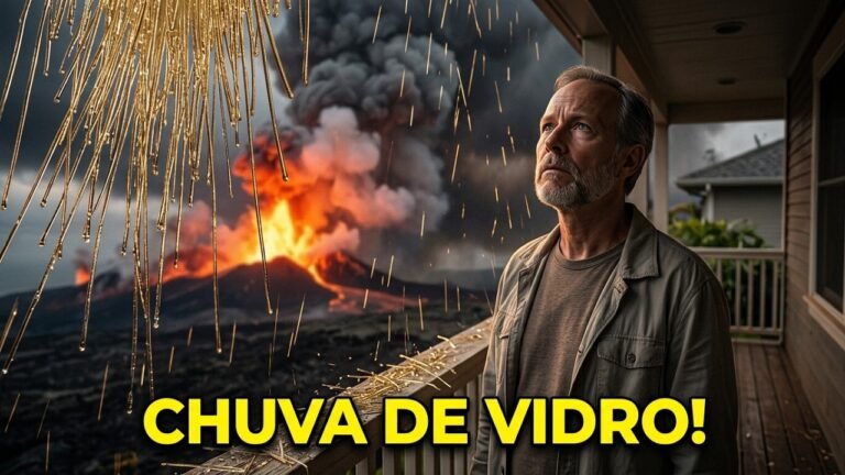 Vulcão perigoso entra em erupção, chuva de vidro está caindo no Havaí neste momento
