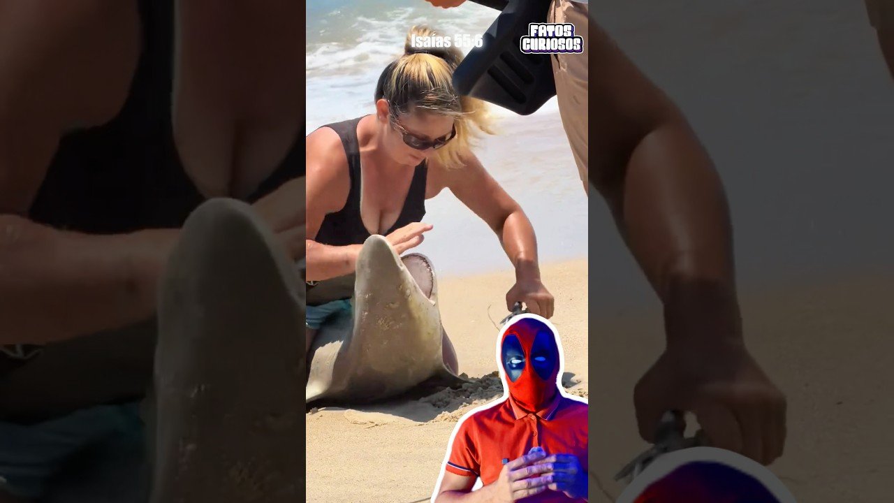 NINGUÉM QUERIA CHEGAR PERTO DESSE TUBARÃO ATÉ ESSA MULHER IMPRESSIONAR A TODOS