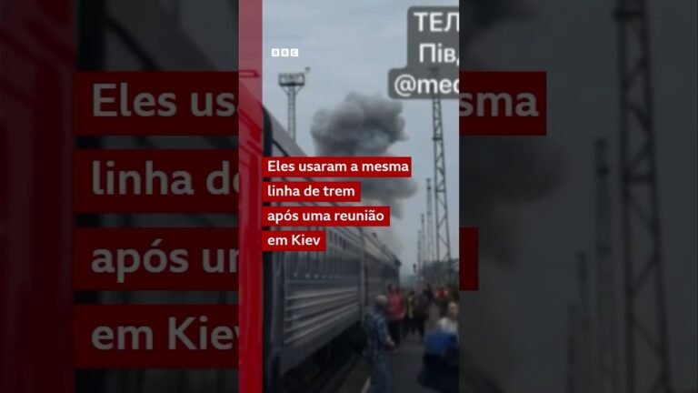 Trem na Ucrânia é atacado pouco depois de passagem de enviados europeus