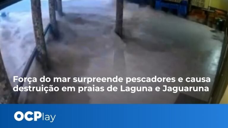 Força do mar surpreende pescadores e causa destruição em praias de Laguna e Jaguaruna