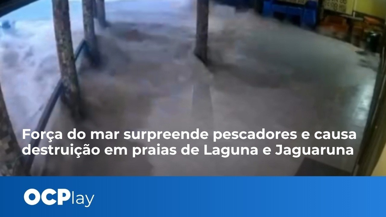 Força do mar surpreende pescadores e causa destruição em praias de Laguna e Jaguaruna