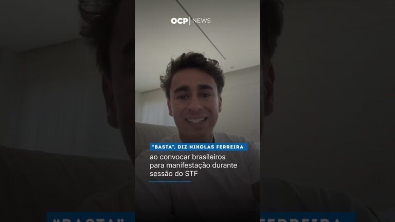 “Basta”, diz Nikolas Ferreira ao convocar brasileiros para manifestação durante sessão do STF