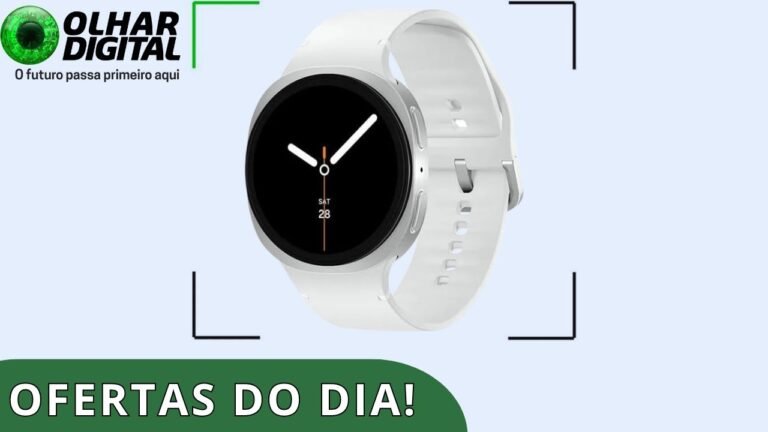 Smartwatch moderno com mais de 50% de desconto e mais promoções