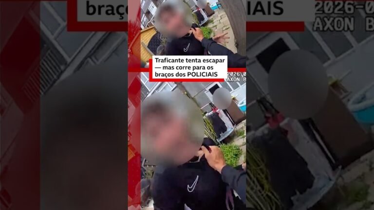 Traficante tenta escapar - mas corre para os braços dos policiais
