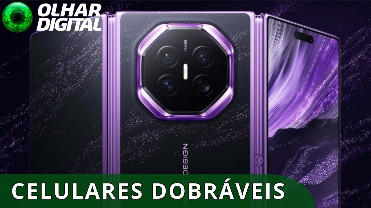 Celulares dobráveis: Huawei lança "dobrável triplo" e Xiaomi apresenta modelo "passaporte"