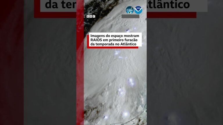 Imagens do espaço mostram RAIOS em primeiro furação da temporada no Atlântico