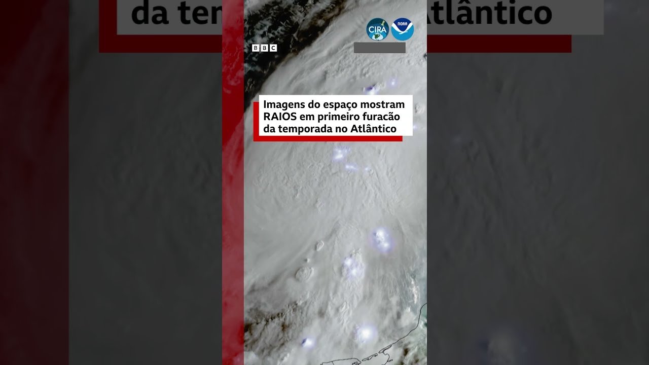 Imagens do espaço mostram RAIOS em primeiro furação da temporada no Atlântico