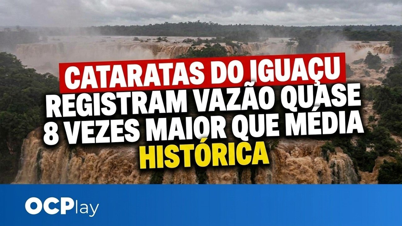 Cataratas do Iguaçu registram vazão quase 8 vezes maior que média histórica