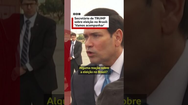 Secretário de Estado dos EUA, Rubio diz que acompanha de perto a eleição brasileira